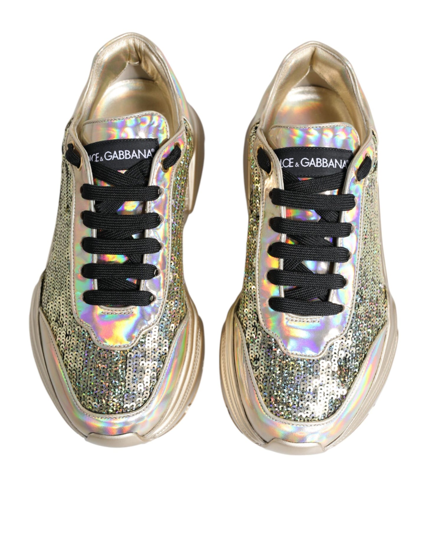 Gold Sequin Iridiscent Daymaster Sneakers Shoes