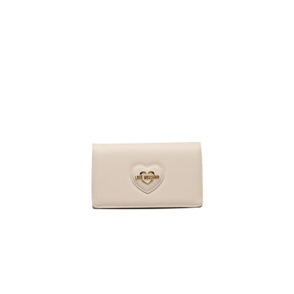 Beige Polyethylene Crossbody Bag