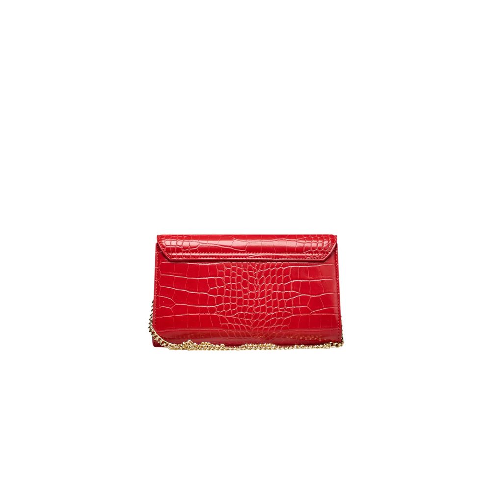 Red Polyethylene Crossbody Bag