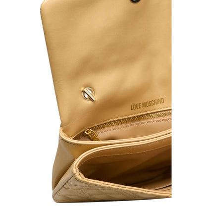 Gold Polyethylene Crossbody Bag