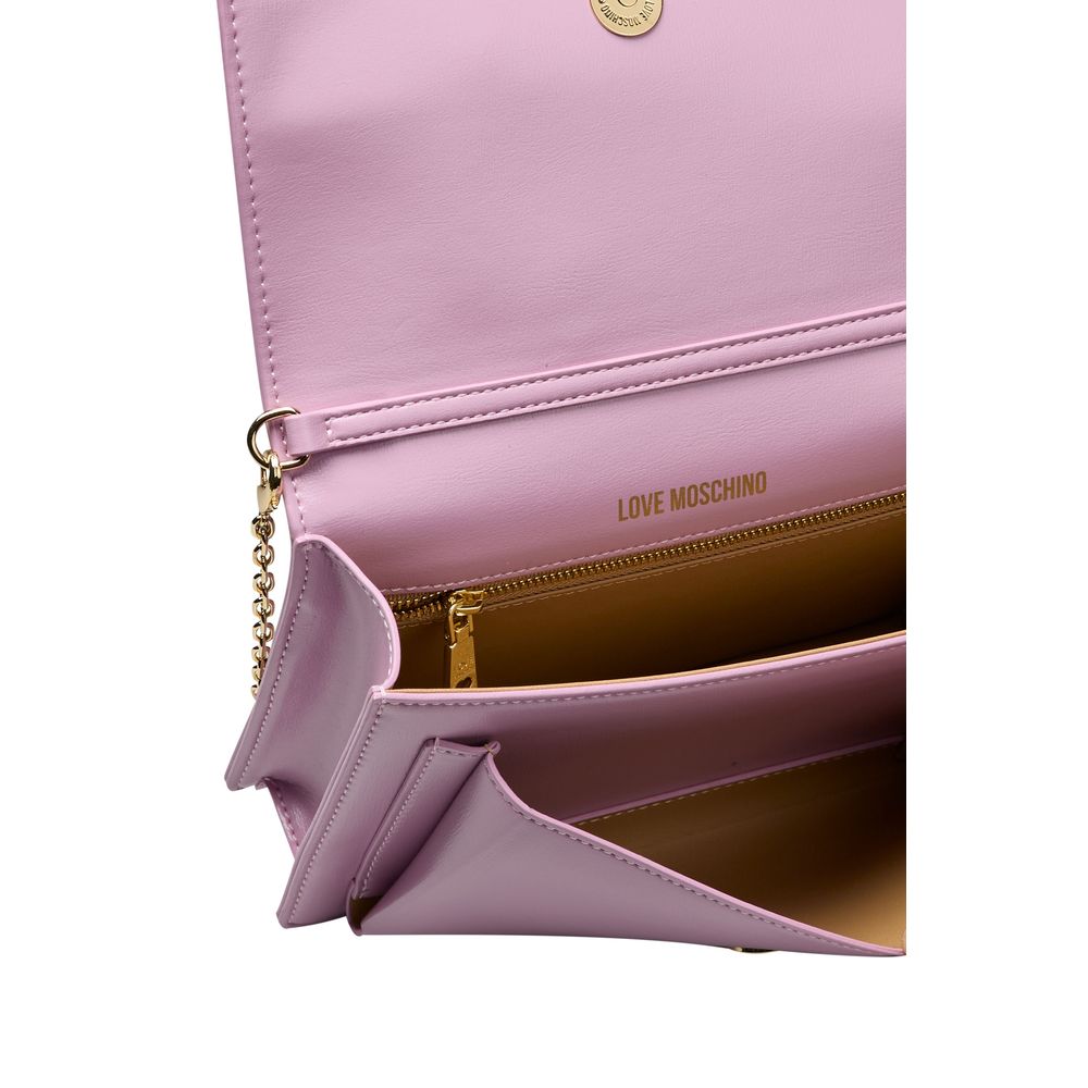 Purple Polyethylene Crossbody Bag