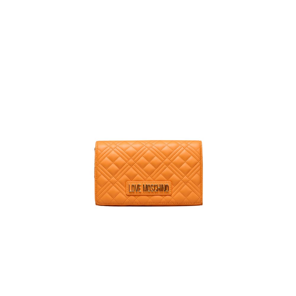 Orange Polyethylene Crossbody Bag