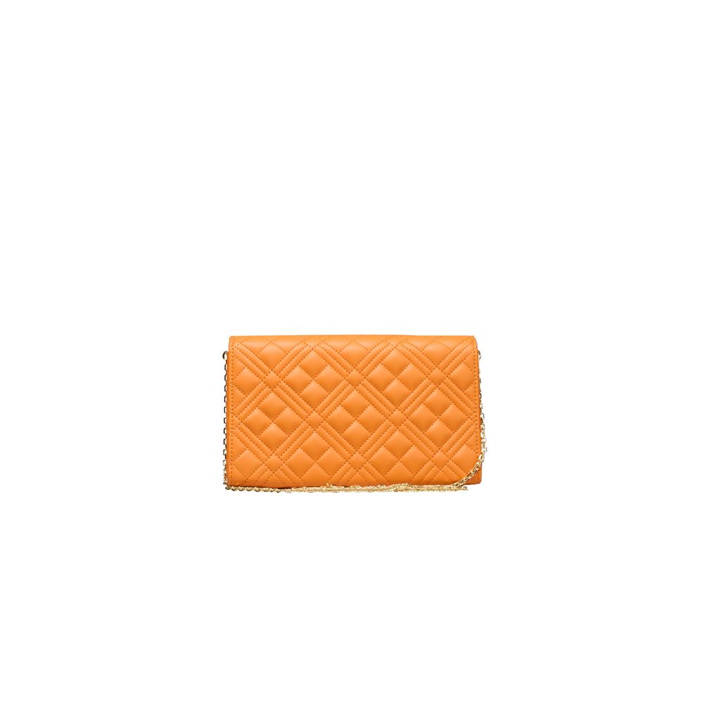 Orange Polyethylene Crossbody Bag