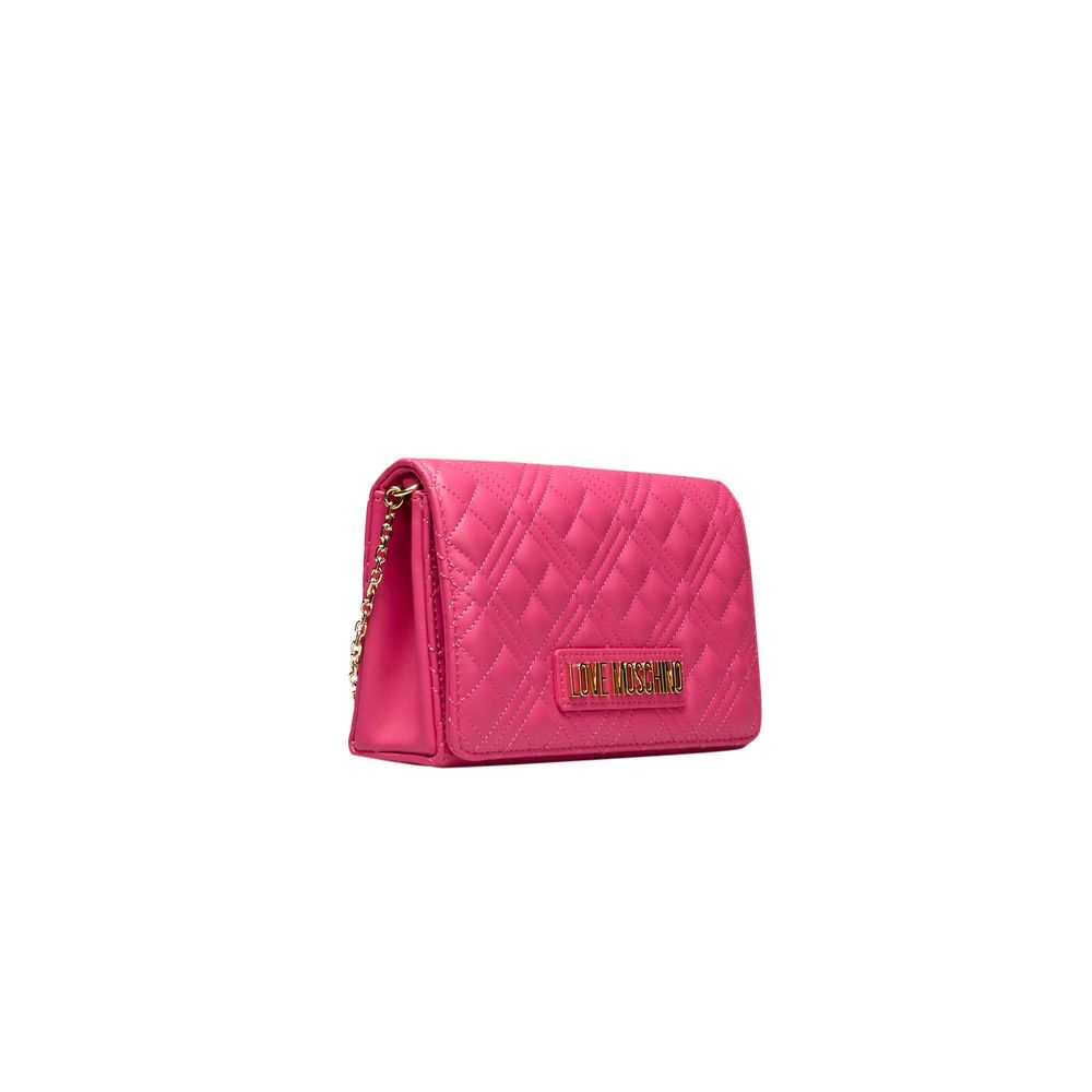 Fuchsia Polyethylene Crossbody Bag