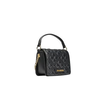 Black Polyethylene Women Handbag