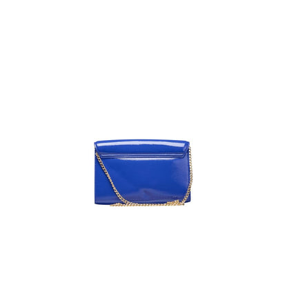 Blue Polyethylene Crossbody Bag