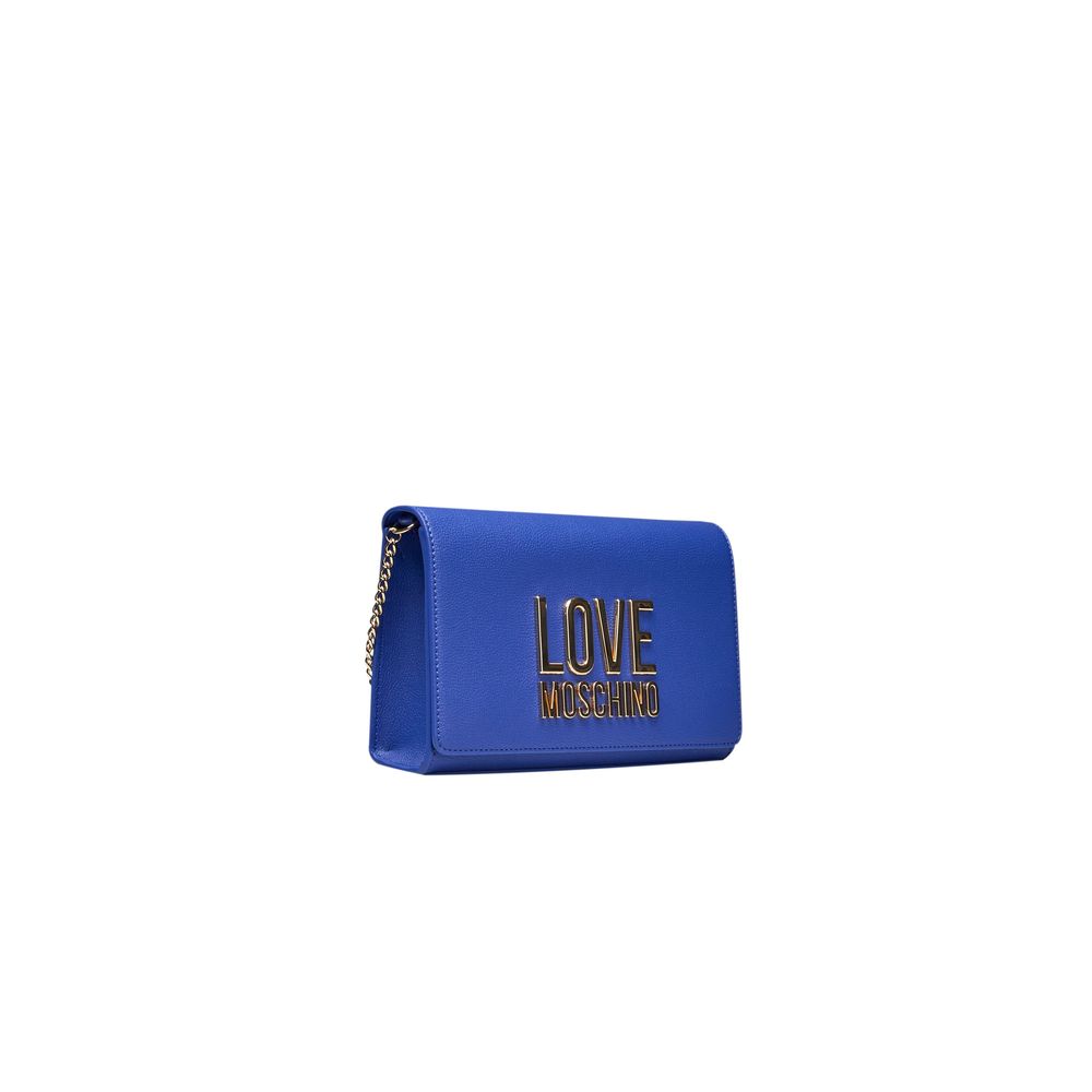 Blue Polyethylene Crossbody Bag