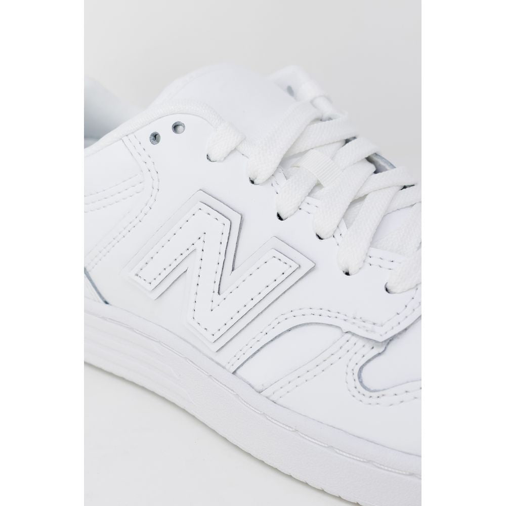 White Synthetic Leather Sneaker