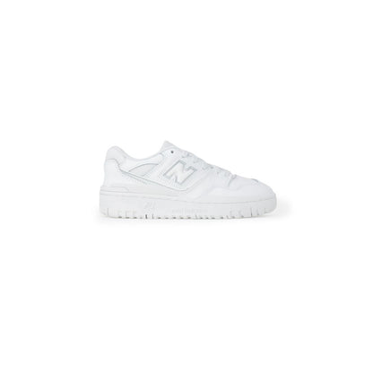 White Synthetic Material Sneaker