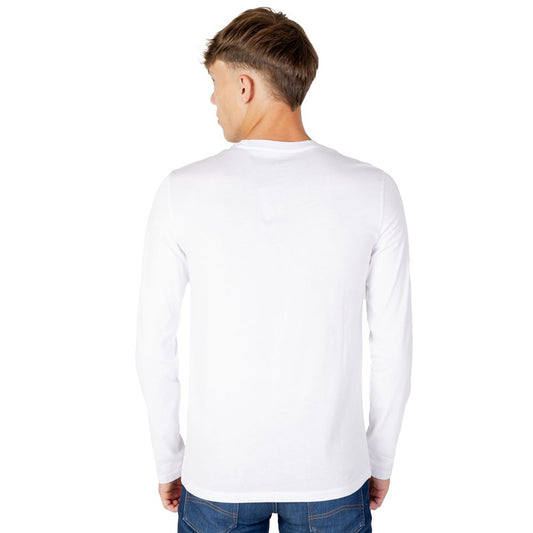 White Cotton Long Sleeve T-Shirt