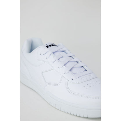 White Synthetic Leather Sneaker