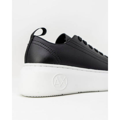 Black Synthetic Leather Sneaker