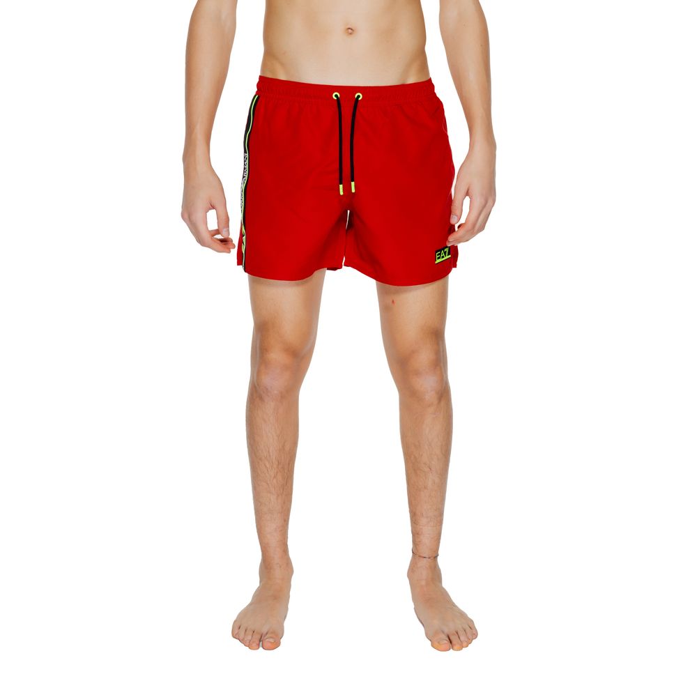 Red Polyester Swimwear