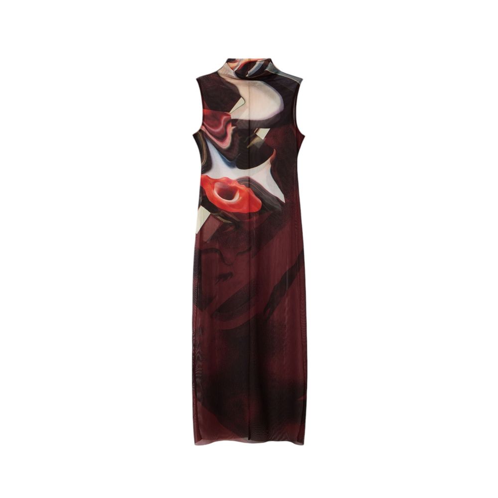 Brown Polyester Dress