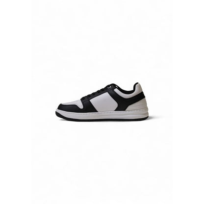 Black And White Polyester Sneaker