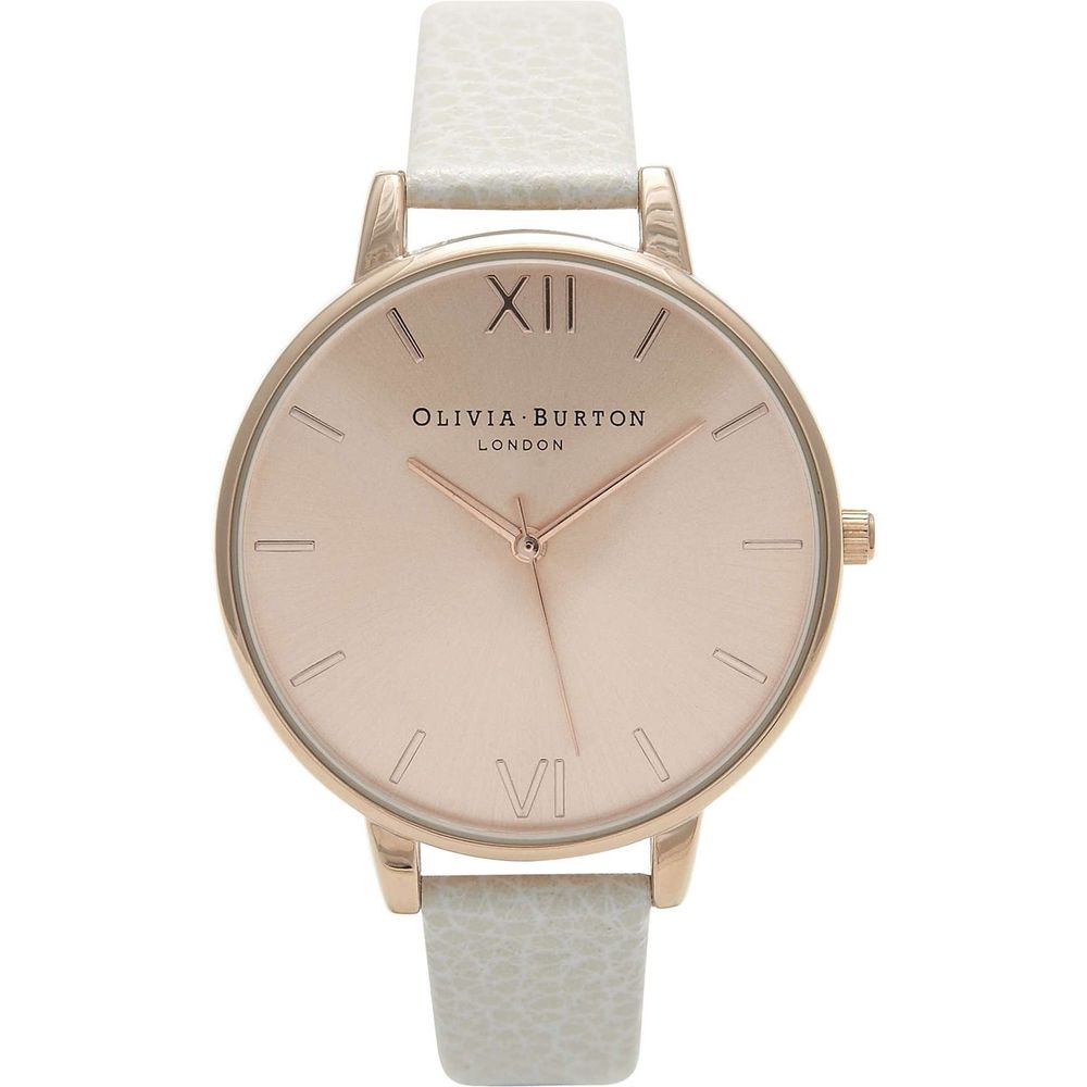 Beige Synthetic Leather Watch