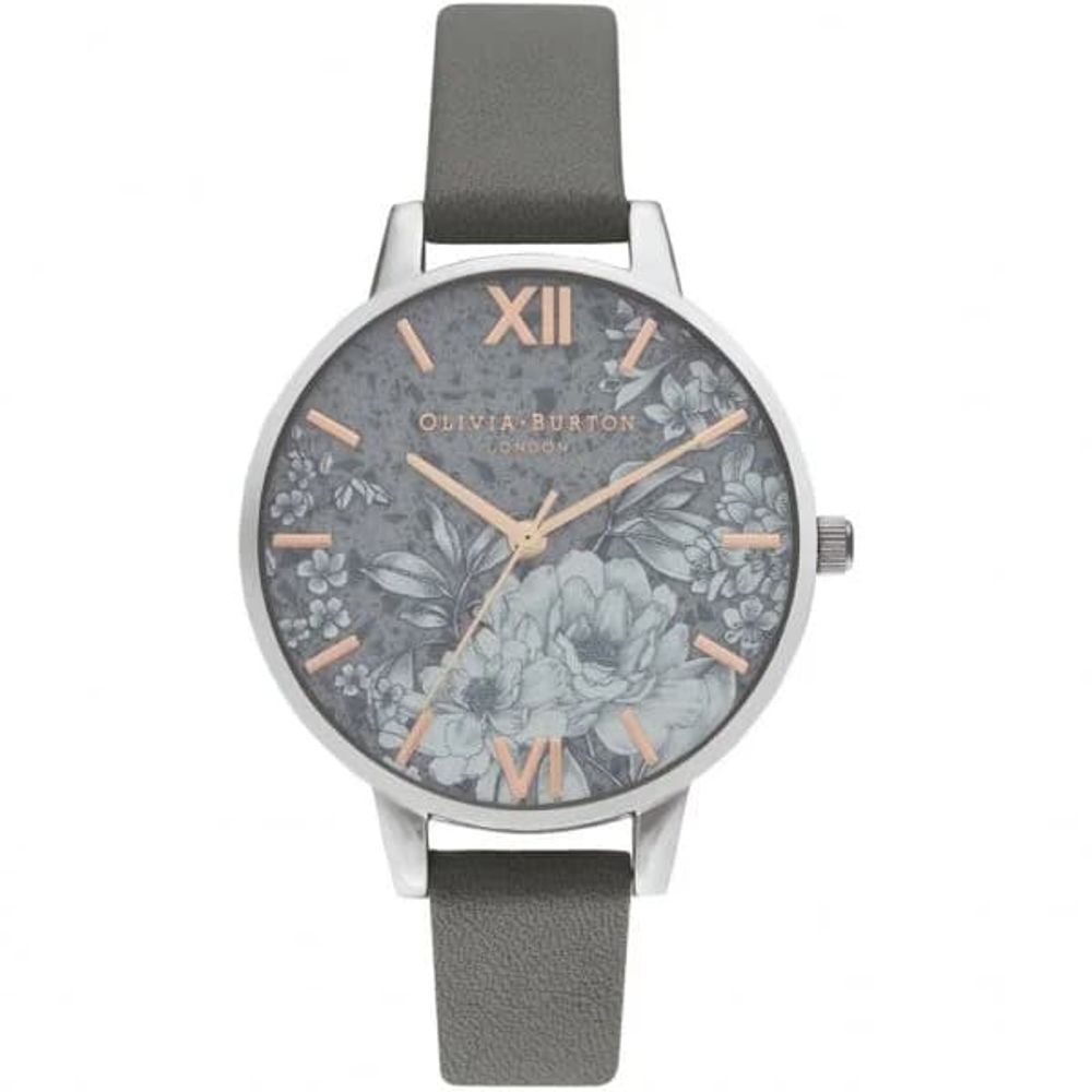 Gray Synthetic Leather Watch