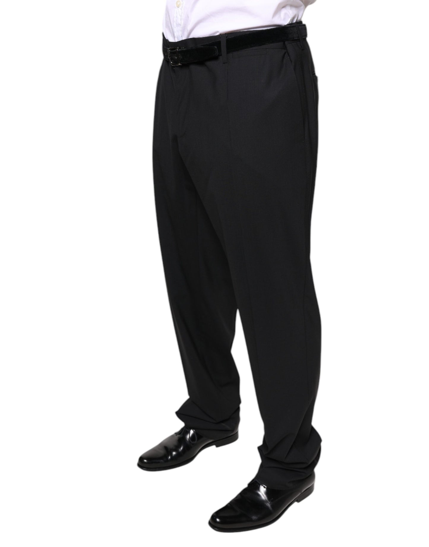 Black Wool Men Formal Dress Pants