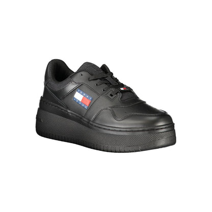 Black Polyester Sneaker