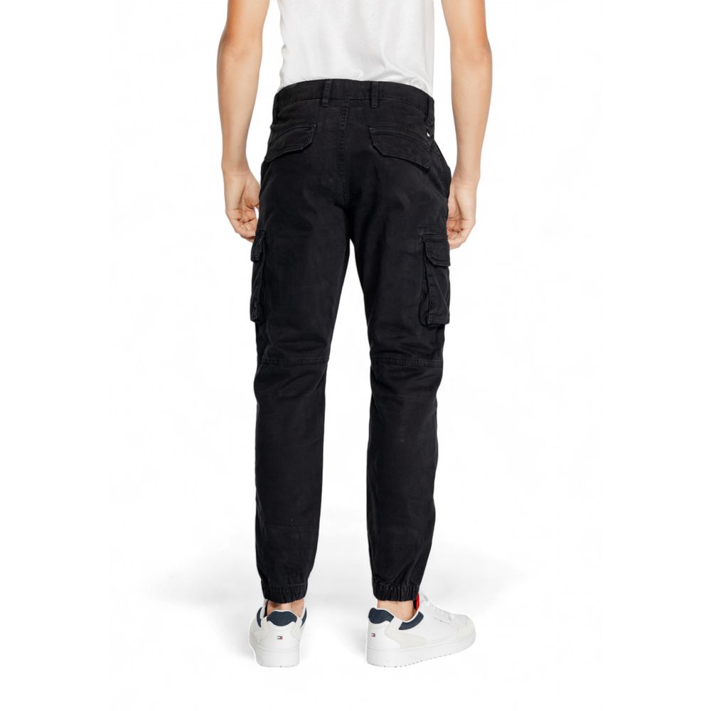 Black Cotton Jeans & Pant