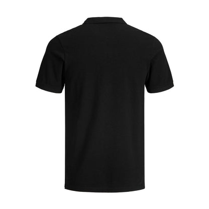 Black Cotton Polo Shirt