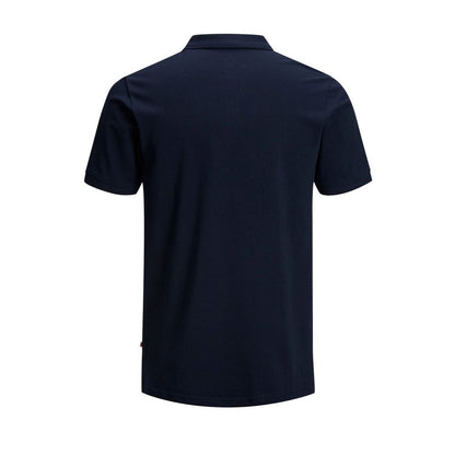 Blue Cotton Polo Shirt