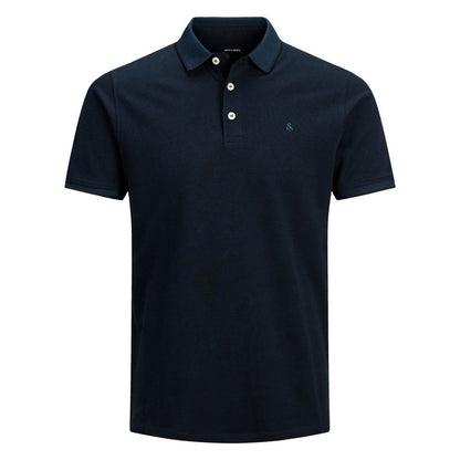 Blue Cotton Polo Shirt