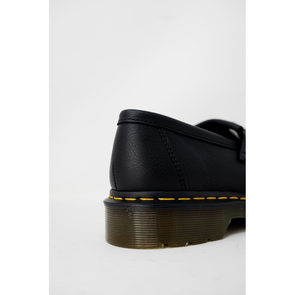 Black Leather Flat Shoe