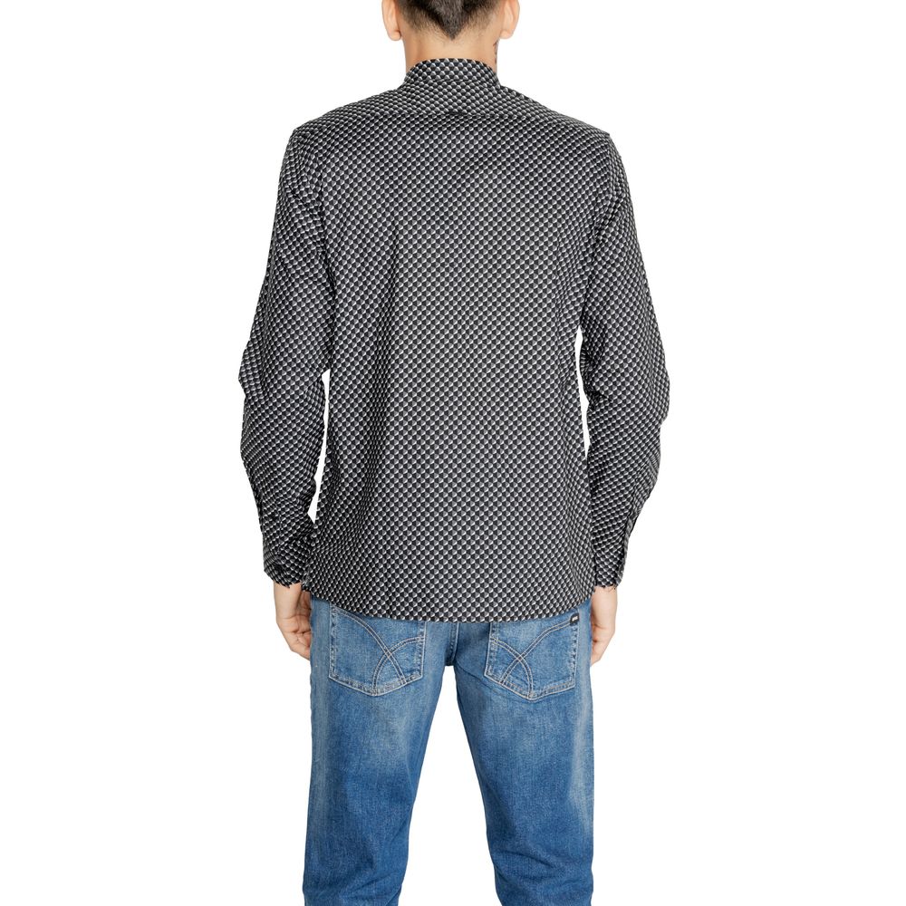 Gray Cotton Pattern Shirt
