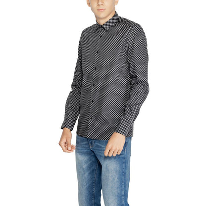 Gray Cotton Pattern Shirt