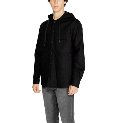 Black Cotton Shell Jacket