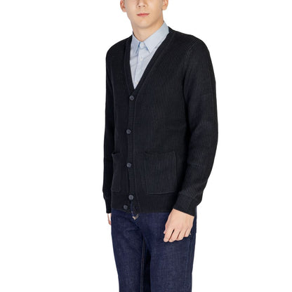 Black Polyester Cardigan