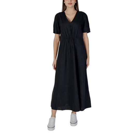 Black Linen Long Dress