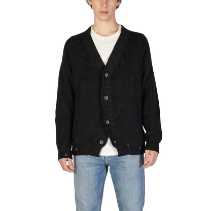 Black Cotton Cardigan