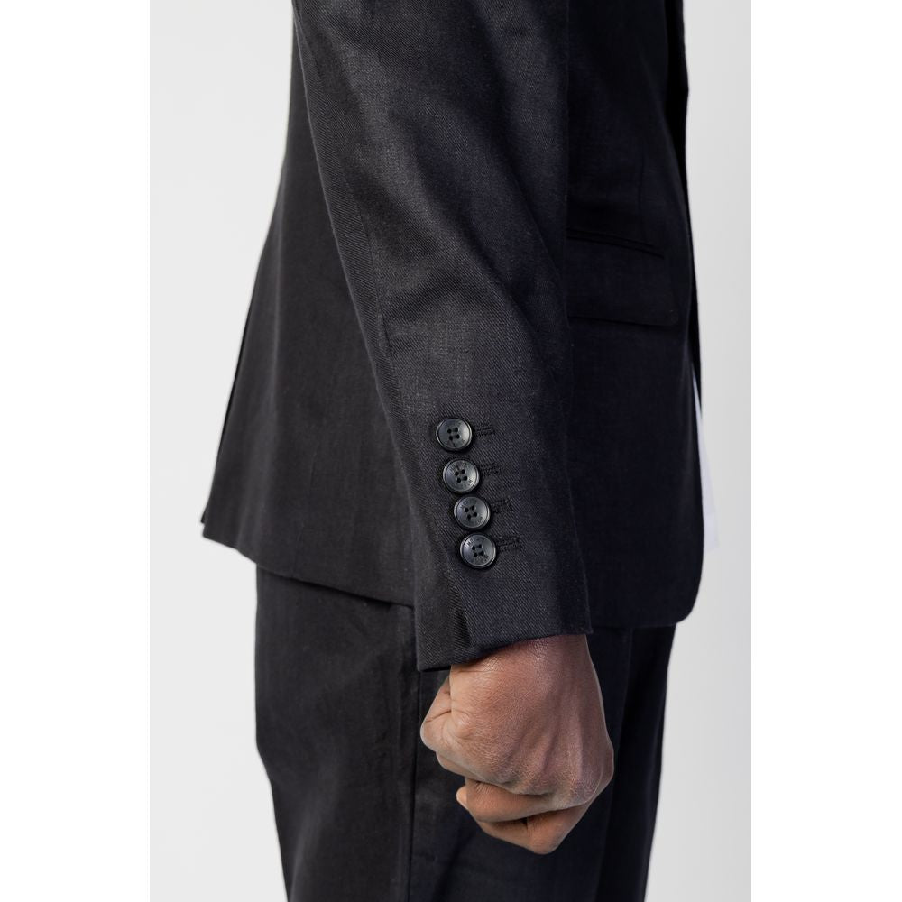 Antony Morato Black Linen Suit Jacket