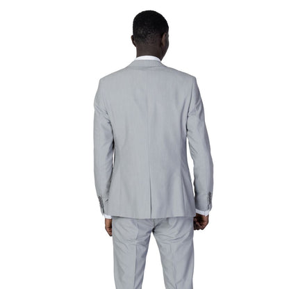 Antony Morato Gray Polyester Suit Jacket