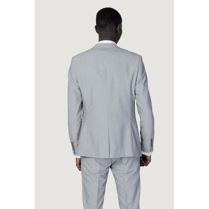 Antony Morato Gray Polyester Suit Jacket