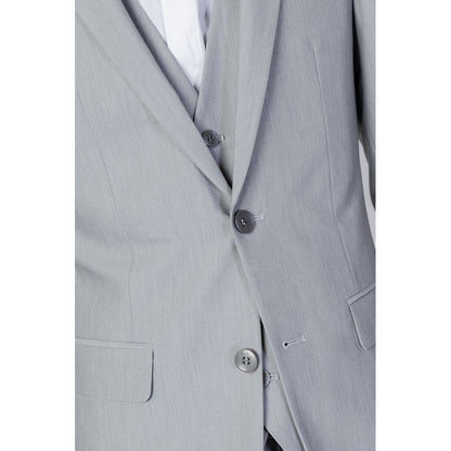 Antony Morato Gray Polyester Suit Jacket