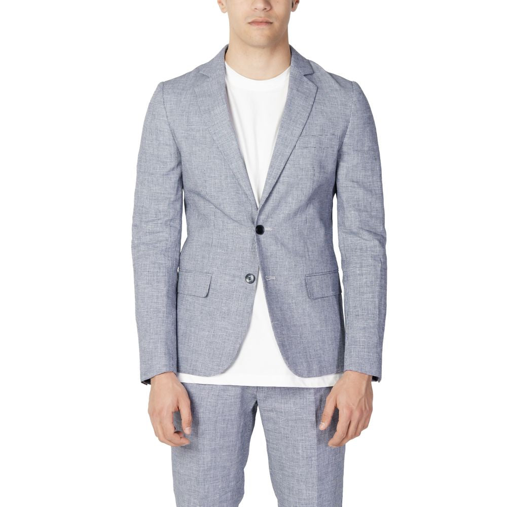 Antony Morato Blue Linen Suit Jacket