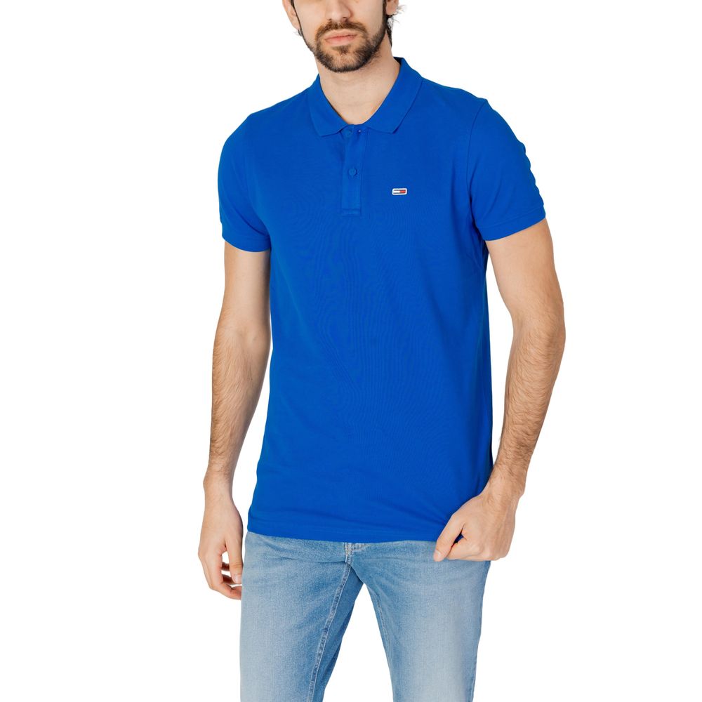 Blue Cotton Polo Shirt