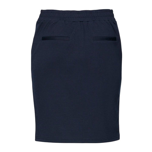 Blue Polyester Mini Skirt