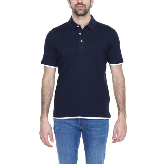 Blue Cotton Polo Shirt