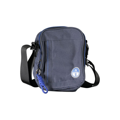 Blue Polyester Shoulder Bag