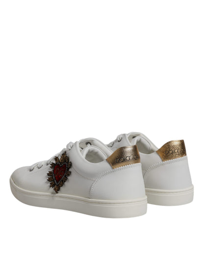 White London Heart Low Top Sneakers Shoes