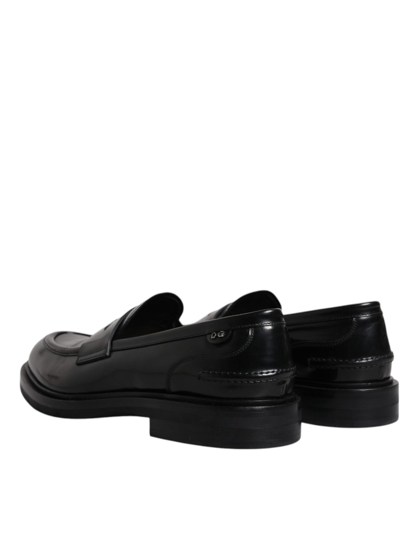 Black Leather Mocassin Formal Dress Shoes