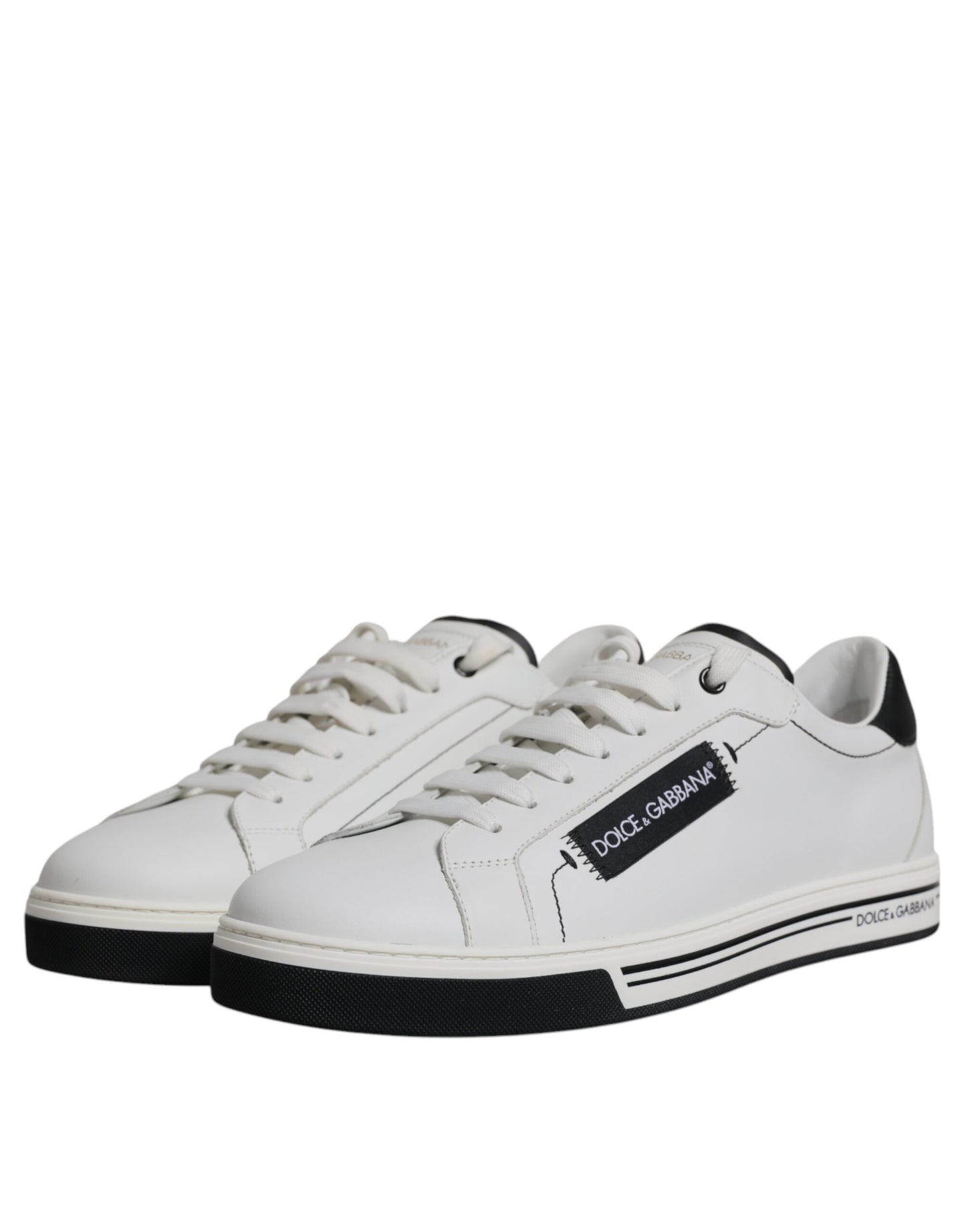 White Leather Low Top Men Sneakers Shoes