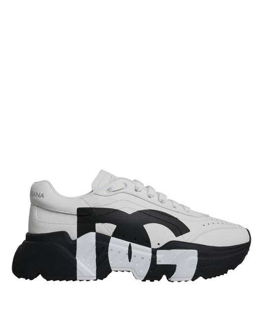 White Black DAYMASTER Leather Sneakers Shoes