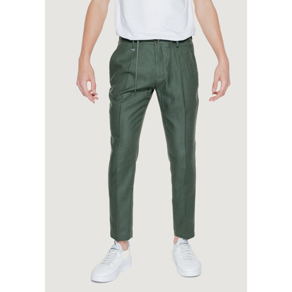 Green Linen Jeans & Pant