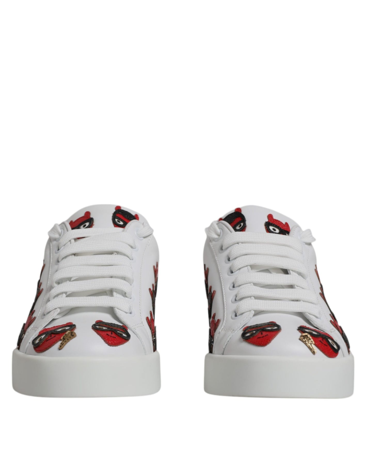 White Devil Face Portofino Sneakers Shoes