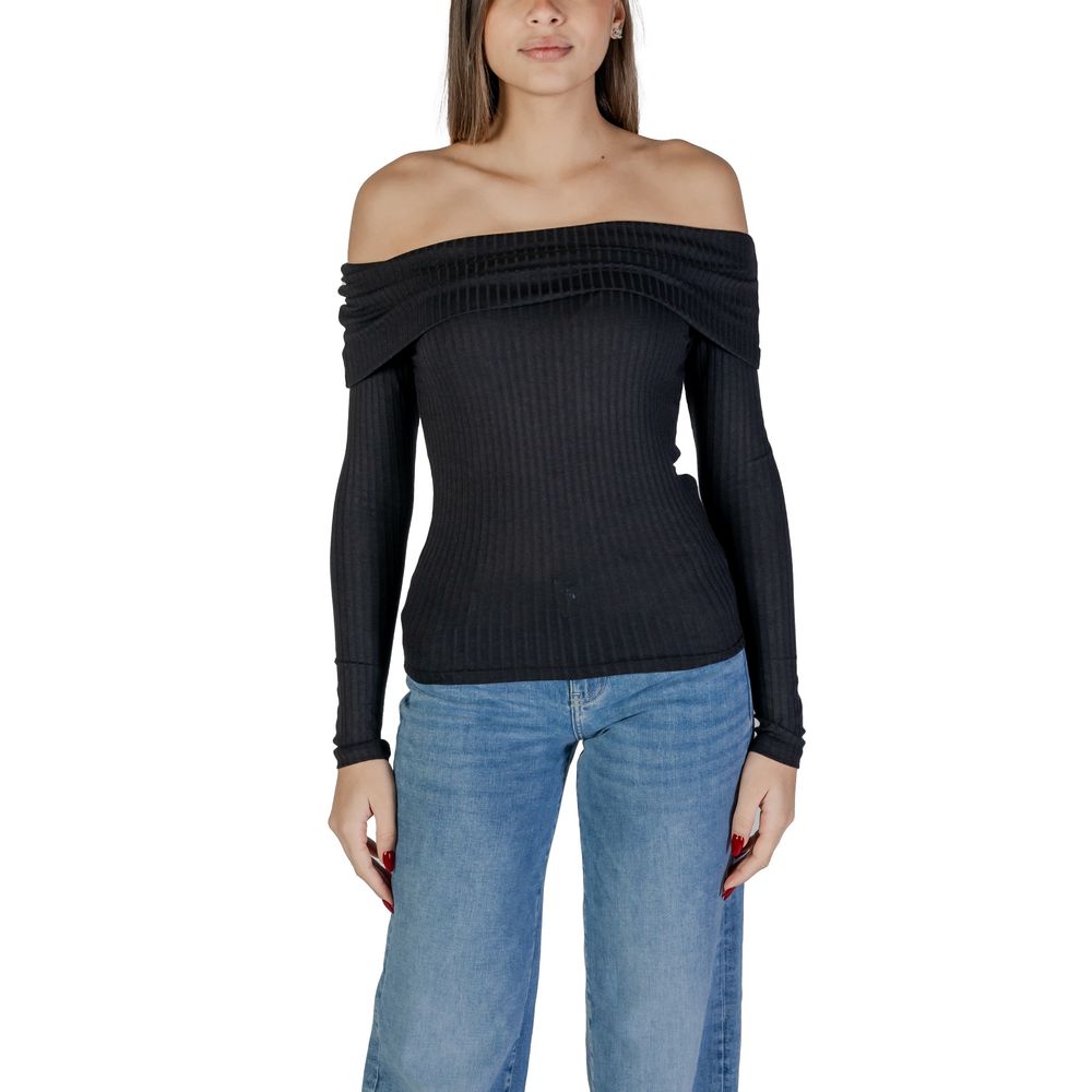 Black Viscose Tops & T-Shirt